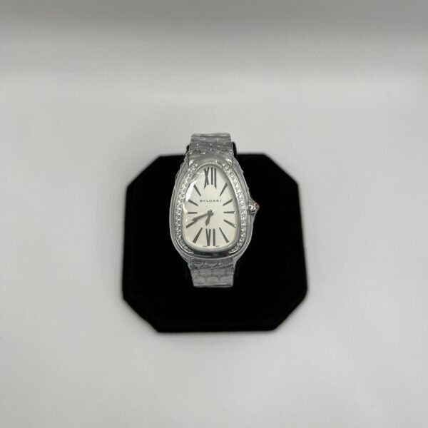 Serpenti Seduttori Steel Diamond bezel White Silver Dial