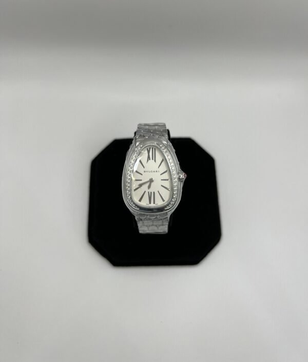 Serpenti Seduttori Steel Diamond bezel White Silver Dial