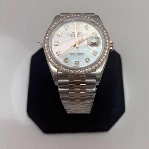 Rolex Datejust 36 – Ref. 126281RBR (Everose Rolesor, Diamond Dial & Bezel, Jubilee Bracelet)
