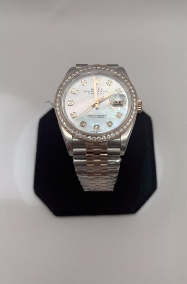 Rolex Datejust 36 – Ref. 126281RBR (Everose Rolesor, Diamond Dial & Bezel, Jubilee Bracelet)