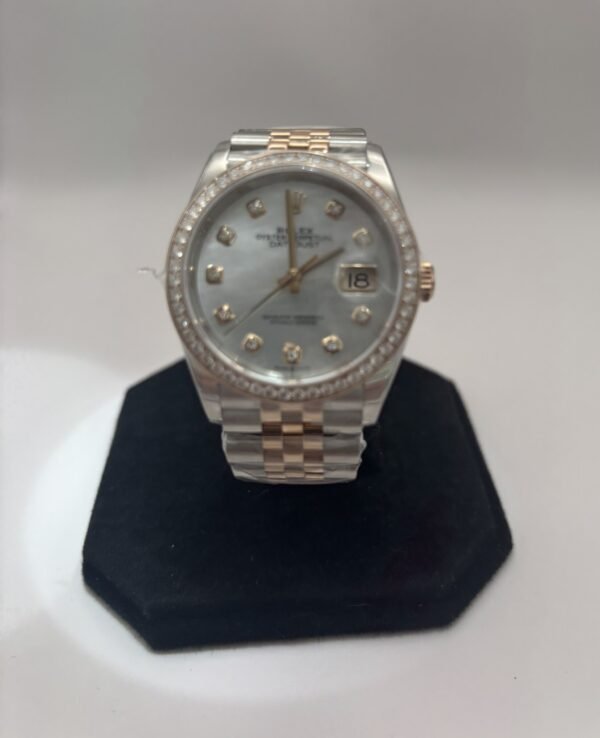 Rolex Datejust 36 – Ref. 126281RBR (Everose Rolesor, Diamond Dial & Bezel, Jubilee Bracelet) - Image 2