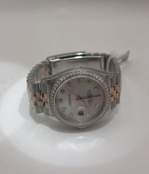 Rolex Datejust 36 – Ref. 126281RBR (Everose Rolesor, Diamond Dial & Bezel, Jubilee Bracelet) - Image 3