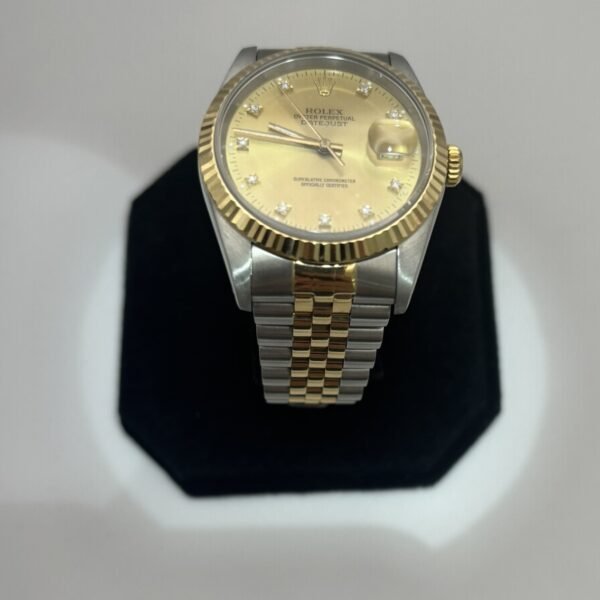 Rolex Datejust 36mm (Steel & 18k Yellow Gold) Champagne Diamond Dial – Ref. 16233