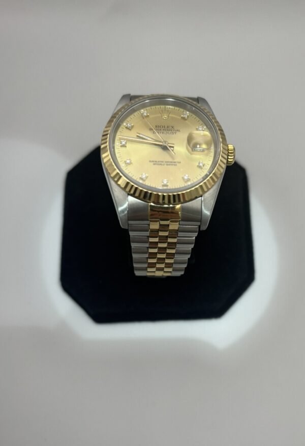 Rolex Datejust 36mm (Steel & 18k Yellow Gold) Champagne Diamond Dial – Ref. 16233