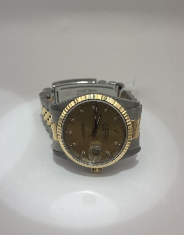 Rolex Datejust 36mm (Steel & 18k Yellow Gold) Champagne Diamond Dial – Ref. 16233 - Image 2
