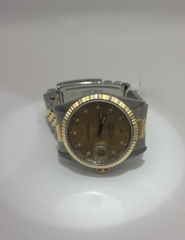 Rolex Datejust 36mm (Steel & 18k Yellow Gold) Champagne Diamond Dial – Ref. 16233 - Image 3