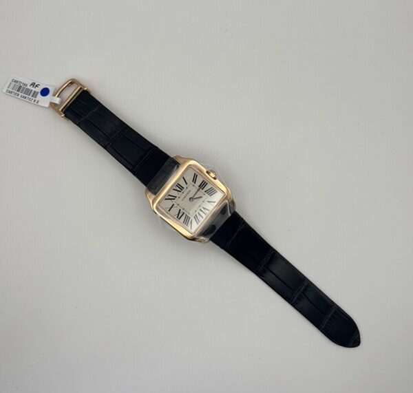 Cartier Santos-Dumont – Elegant Square Watch with Gold-Tone Accents