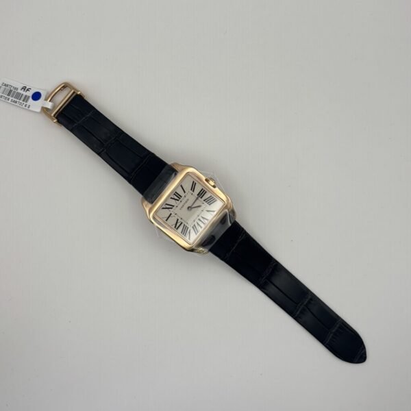 Cartier Santos-Dumont – Elegant Square Watch with Gold-Tone Accents