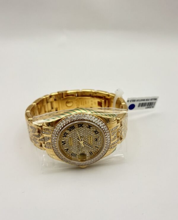 Rolex Pearlmaster 34 Datejust 18k Yellow Gold, Diamond Bezel - Image 3