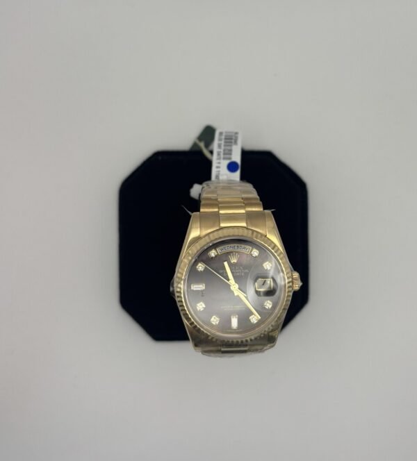 Rolex Day-Date 36 mm Grey Diamond Dial President Watch - Image 2