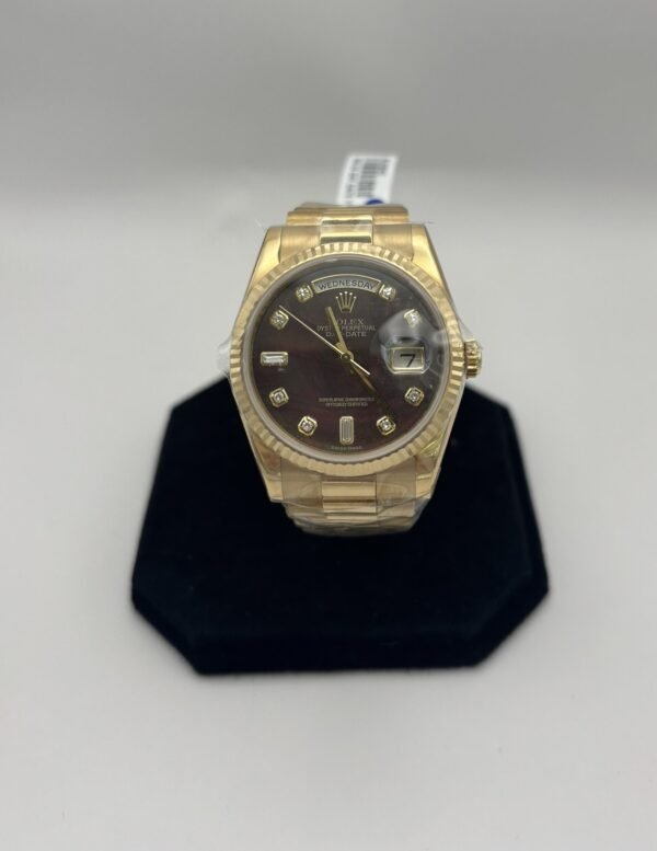 Rolex Day-Date 36 mm Grey Diamond Dial President Watch