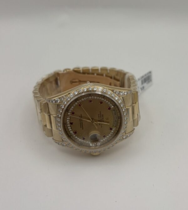 Rolex Day-Date 36mm Yellow Gold with Diamond Bezel & Champagne Dial - Image 3