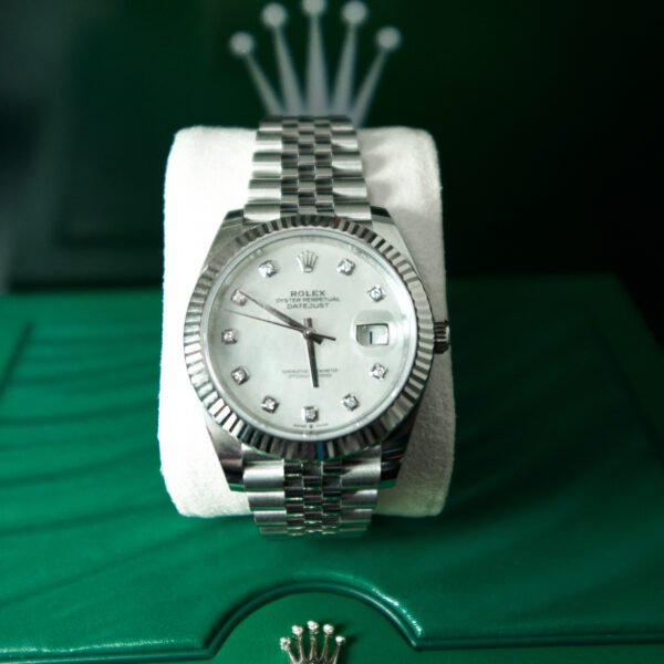 Rolex Datejust 36mm Steel & White Gold Mother of Pearl Dial with Diamonds